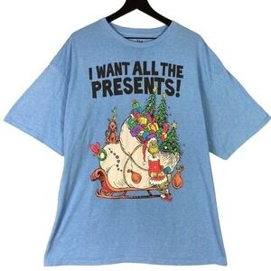 Christmas T-Shirt Men's 2XL Blue‎ Christmas Tee Official Merch